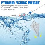 Pyramid Sinkers Fishing Weights Sinkers Saltwater Fishing Sinkers Pyramid Weights for Ocean Saltwater Surf Fishing Gear Tackle 1oz 2oz 3oz 4oz 5oz 6oz 8oz