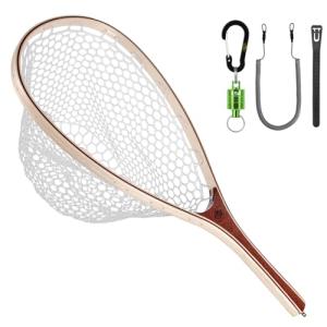 Soft Rubber Fishing Net with Wooden Frame and Magnet