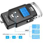Backlit LCD Fishing Scale with Measuring Tape