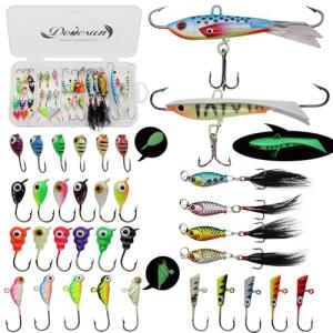 Dovesun Ice Fishing Jig and Lure Kit - 34pcs