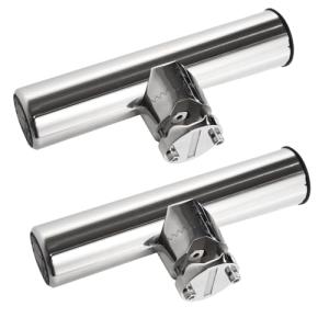 Fishing Rod Holders for Boat , 2 Pack Stainless Steel 316 Rail Mount Adjustable 360°Rotating Rod Holders for Fishing Boat, Marine Grade Clamp on Boat Rod Pole Holder (1-3/16 inch --1-1/4 inch)