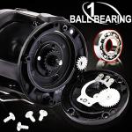 Sougayilang Round Baitcasting Fishing Reel,Saltwater Inshore Surf Trolling Reel,Conventional Reel for Catfish,Musky,Bass,Pike,Salmon/Steelhead,Striper and Inshore Saltwater Fishing Reel