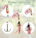 10Pcs Rooster Tail Fishing Lures, Rooster Tail Lures for Trout Bass & Salmon, Spinner Blades with Premium Hooks, Freshwater Streams & Rivers Fishing Gear