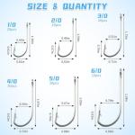 120pcs Stainless Steel J Hooks for Fishing