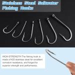 120pcs Stainless Steel J Hooks for Fishing
