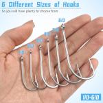 120pcs Stainless Steel J Hooks for Fishing