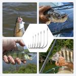 120pcs Stainless Steel J Hooks for Fishing