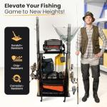 12 Rod Tackle Cart Organizer for Fishing Gear