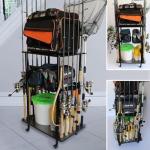 12 Rod Tackle Cart Organizer for Fishing Gear