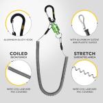 SF Fly Fishing Landing Soft Rubber Mesh Trout Catch and Release Net with Green Magnetic Net Release Combo Kit (Clear A Combo Small Holes)