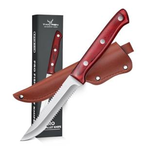 TAN REN 5" Fishing Bait Fillet Knife with Sheath