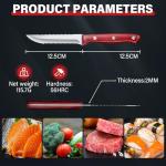 TAN REN 5" Fishing Bait Fillet Knife with Sheath