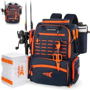 KastKing Bait Boss Fishing Tackle Backpack - Orange