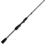 Abu Garcia 6'6" Vengeance Spinning Fishing Rod, 2-Piece Rod, Medium Rod Power, Fast Action, Custom Ergonomic Reel Seat, Comfortable EVA Handle, 24-Ton Graphite Blank