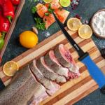 Queego Fillet Knife, 7 Inches Professional Filet Knife for Fish, German G4116 Stainless Steel Blade Fishing Knifes with Two Stage Knife Sharpener,Non-Slip Handles, Protective Nylon Sheath