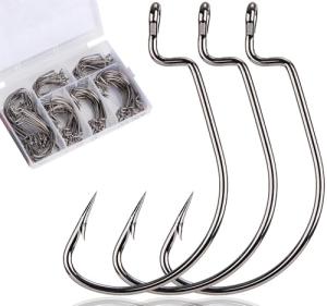 120-Piece Soft Bait Fishing Hook Assortment