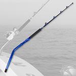 Fiblink Bent Butt Fishing Rod 2-Piece Trolling Rod Saltwater Offshore Rod Conventional Boat Fishing Pole (5'6" 80-120lb)