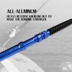 Fiblink Bent Butt Fishing Rod 2-Piece Trolling Rod Saltwater Offshore Rod Conventional Boat Fishing Pole (5'6" 80-120lb)