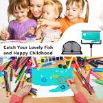 Grepol-V Fish Net for Fish Tank, Fine Mesh Aquarium Net with 9-24 Inch Stainless Steel Long Handle, Extendable Fishing Tank Net for Fish Shrimp Tank, Pond, Creek (4 inch)