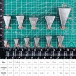 Dr.Fish 5 Pack Pyramid Sinkers Saltwater Lead Fishing Weight 1oz-32oz/2LB Triangle Surf Fishing Bank River Catfishing Pompano 2oz