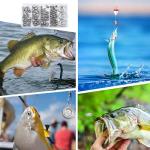 Fishing Weight Sinkers Kit, 81pcs Assorted Drop Bass Sinkers Split Shot Sinkers Coin Weights Saltwater Casting Fishing Sinkers Set with Tackle Box