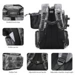 Rabjen Fishing Tackle Backpack with Rod Holders