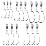 Weighted Texas Rig Hooks (Silver, Standard, 6.17, Ounces)