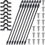 8 Sets Rod Strap Holder Boat Deck Rod Straps Rod Tamer Straps Fishing Rod Hold Down Straps Deck Mount Connector Boat Fishing Rod Straps Deck Mount Straps for Fishing Boat Kayak (12 Inch)