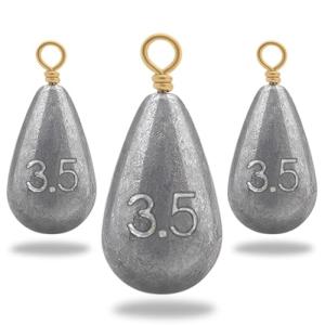 Gefischtter 30pcs Bass Casting Drop Shot Sinker Weights Lead Bell Fishing Weights Sinkers with Brass Swivel for Catfish Saltwater Freshwater (1/8oz-30pcs)