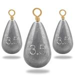 Gefischtter 30pcs Bass Casting Drop Shot Sinker Weights Lead Bell Fishing Weights Sinkers with Brass Swivel for Catfish Saltwater Freshwater (1/8oz-30pcs)