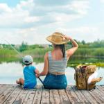 Compact Fishing Gear Bag with Tackle Box and Rod Holder