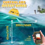 LUCKY Portable Sonar Fish Finder Boat Depth Fishing Fish Finders Waterproof Handheld Wireless Fishing Finder Kayak Transducer Depth Finders for Ice Fishing Sea