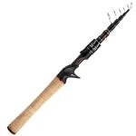 EOW XPEDITE Portable Telescopic Fishing Rods, Spinning & Casting, 24T Carbon Blanks & Solid Carbon Tip, Cork Handle, Travel Rod, Short Collapsible Rods (Rod - Casting/Action Fast/Power M, 6')