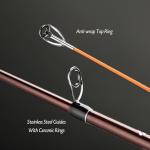 EOW XPEDITE Portable Telescopic Fishing Rods, Spinning & Casting, 24T Carbon Blanks & Solid Carbon Tip, Cork Handle, Travel Rod, Short Collapsible Rods (Rod - Casting/Action Fast/Power M, 6')