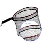 BasicGear Aluminum Fishing Landing Net (Rubber Coated Net)–Tear Resistant Net with Lightweight Frame, EVA Floating Grip, Anti-Loss Rope & Retractable Carabiner, for Fly Fishing, Kayak Fishing