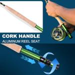Dr.Fish Fly Fishing Rod and Reel Combo 9ft Rod 5/6 Reel Carbon Fiber CNC Machined Aluminum Alloy Reel Fly Fishing Starter Gear Equipment Package with Carrier Bag