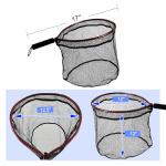 BasicGear Aluminum Fishing Landing Net (Rubber Coated Net)–Tear Resistant Net with Lightweight Frame, EVA Floating Grip, Anti-Loss Rope & Retractable Carabiner, for Fly Fishing, Kayak Fishing