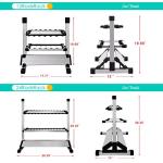 EASY BIG Fishing Rod Rack - Aluminum Alloy Rod Holder, Holds Up to 24 Rods, Fishing Pole Storage Organizer for Garage or Home