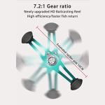 TEQIN Fishing Baitcasting Reel, 7.2:1 Gear Ratios Lure Fishing Baitcasting Reel, Max Drag 10kg Long-Casting Bait Caster Reel, 12 Levels Magnetic Adjustment Fishing Reel HD Blue Right Hand