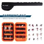 Dr.Fish Fly Fishing Rod and Reel Combo 9ft Rod 5/6 Reel Carbon Fiber CNC Machined Aluminum Alloy Reel Fly Fishing Starter Gear Equipment Package with Carrier Bag