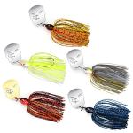 MadBite by KastKing Bladed Jig Fishing Lures, 5 pc Multi-Color Kits, Irresistible Vibrating Action,Sticky-Sharp Heavy-Wire Needle Point Hooks, 1/2 oz Sizes, Includes Storage Box
