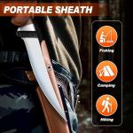 PURPLEBIRD 6" Fillet Knife for Fish with Sheath, 440C Stainless Steel Boning Knife for Meat Cutting with Wood Handle, Fish Filleting Knives Kitchen & Outdoor for Fishing, Hunting, BBQ, Christmas Gifts