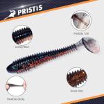 Pristis 35 pcs Paddle Tail Swimbaits, 3 inchs Fishing Soft Lures for Bass Crappie Trout, Durable Plastic Sinking Bait Swimmer Kit for Saltwater Freshwater Texas Carolina Fitness Rig, American Shad