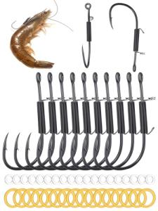 Live Shrimp Fishing Hooks - Premium Carbon Steel