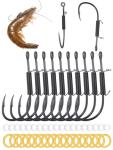 Live Shrimp Fishing Hooks - Premium Carbon Steel