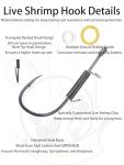 Live Shrimp Fishing Hooks - Premium Carbon Steel