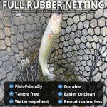 Strong Telescoping Landing Net with Soft Rubber Mesh
