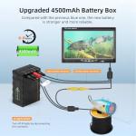 Eyoyo Underwater Fishing Camera 7 inch LCD Monitor Fish Finder Waterproof 1000TVL Fishing Camera 12pcs Infrared Lights for Lake, Boat, Ice Fishing