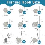 150PCS High Carbon Steel Circle Fishing Hooks
