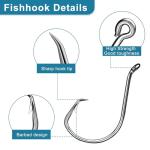 150PCS High Carbon Steel Circle Fishing Hooks